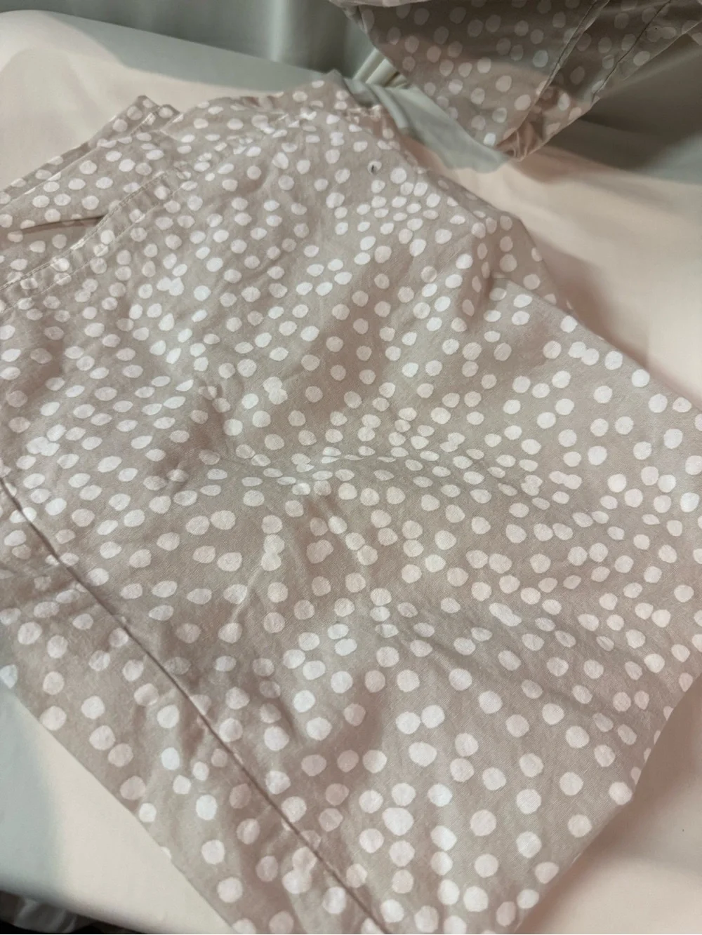 H&M Beige Dotted Duvet Cover Set